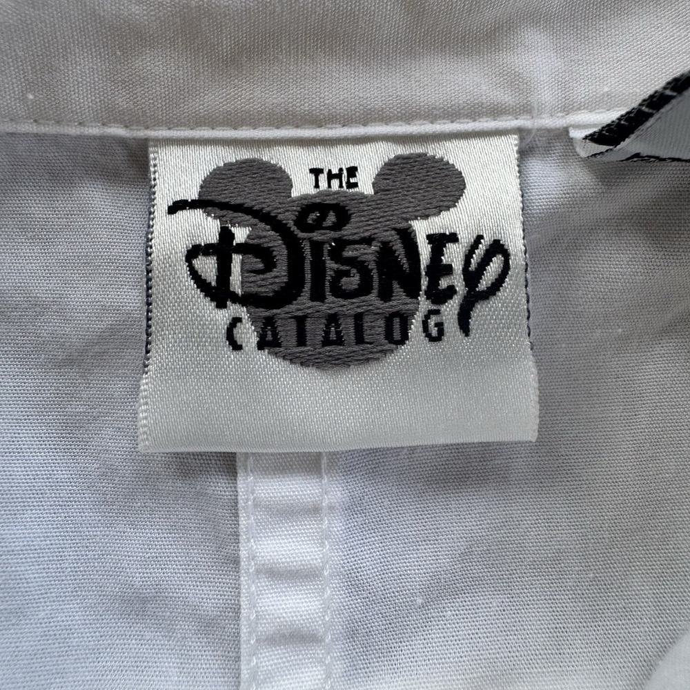 Vintage Disney Store Lady Embroidered Button Shirt Womens 2X Cotton White - Picture 5 of 13